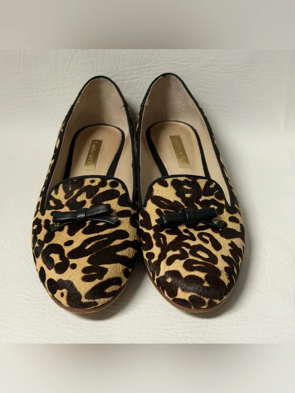 Louise Et Cie Womens Lo-Anniston Animal Real Cow Fur + Leather Slip On Sz 6M - Picture 1 of 7